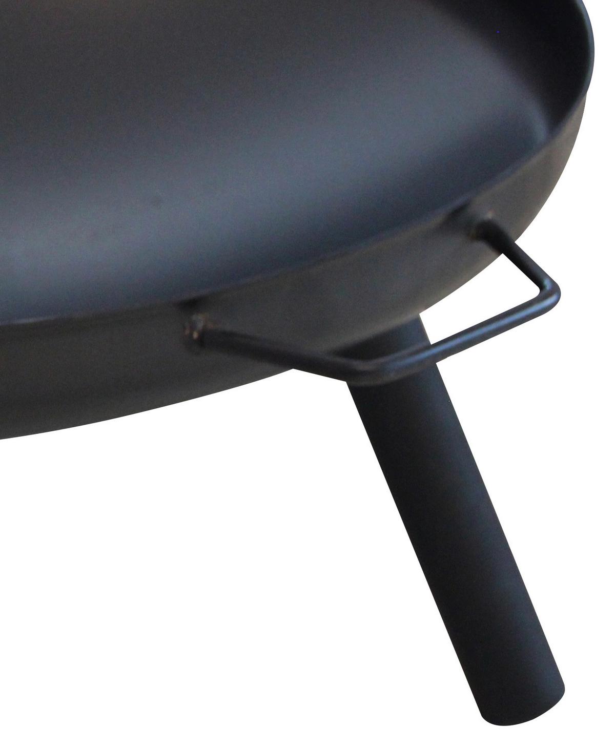 Feuerschale Ø 60 cm mit Tragegriffen - Schwarz, MODERN, Metall (60/29cm) - Homezone