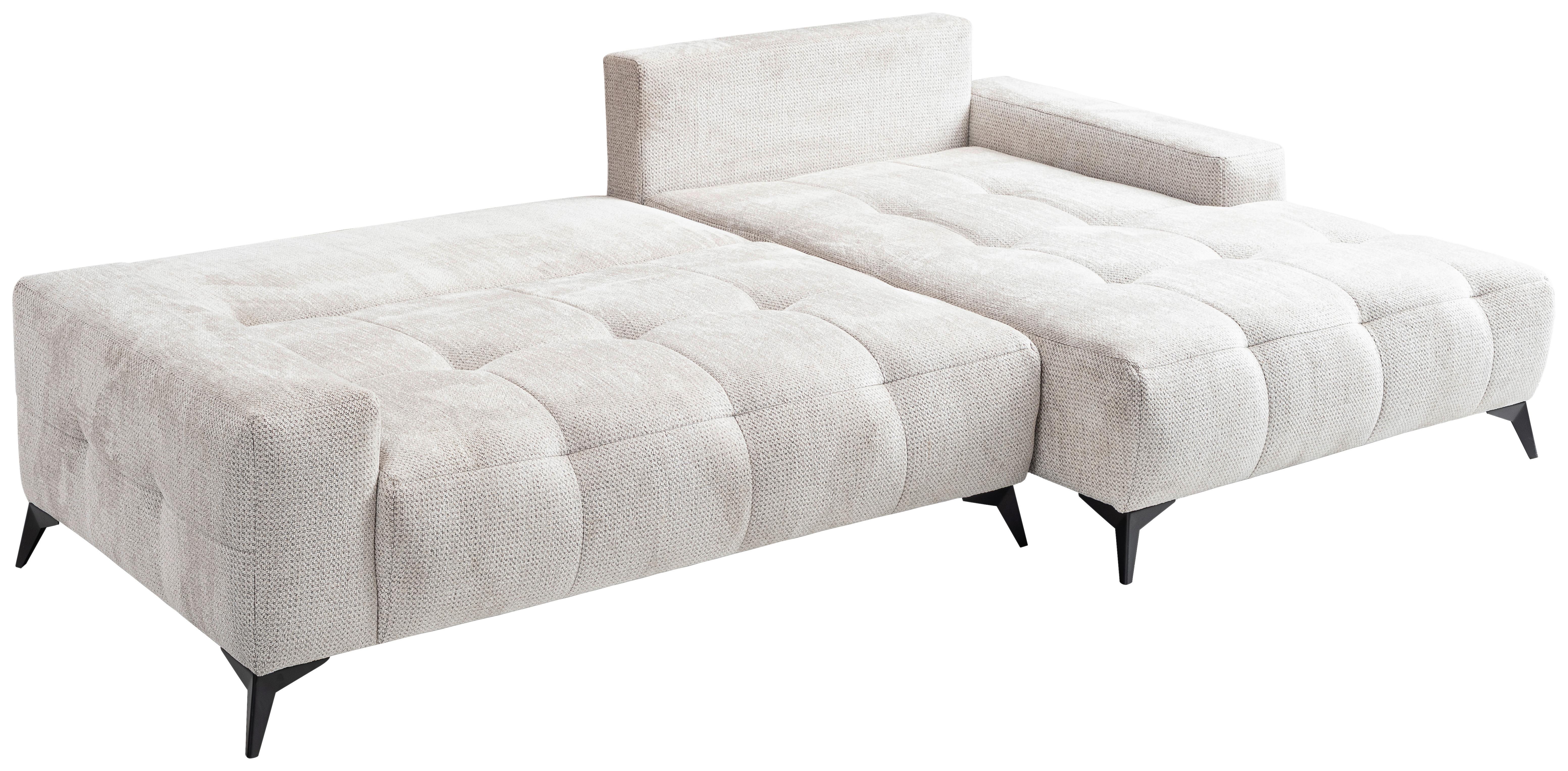 Ecksofa mit Schlaffunktion & Bettkasten Mauro Hellgrau - Hellgrau, Trend, Textil (290/175cm) - Luca Bessoni