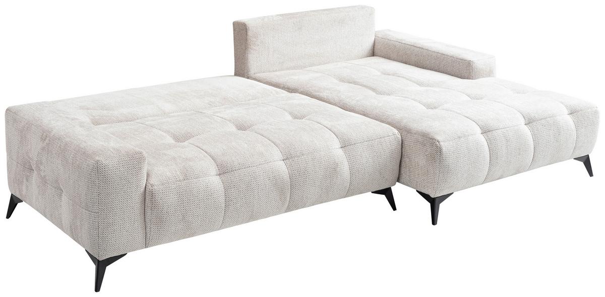 Ecksofa mit Schlaffunktion & Bettkasten Mauro Hellgrau - Hellgrau, Trend, Textil (290/175cm) - Luca Bessoni