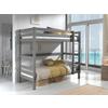 Etagenbett Pino Grau Kiefer Massiv mit Leiter - Grau/Kieferfarben, MODERN, Holz (90/200cm) - Vipack