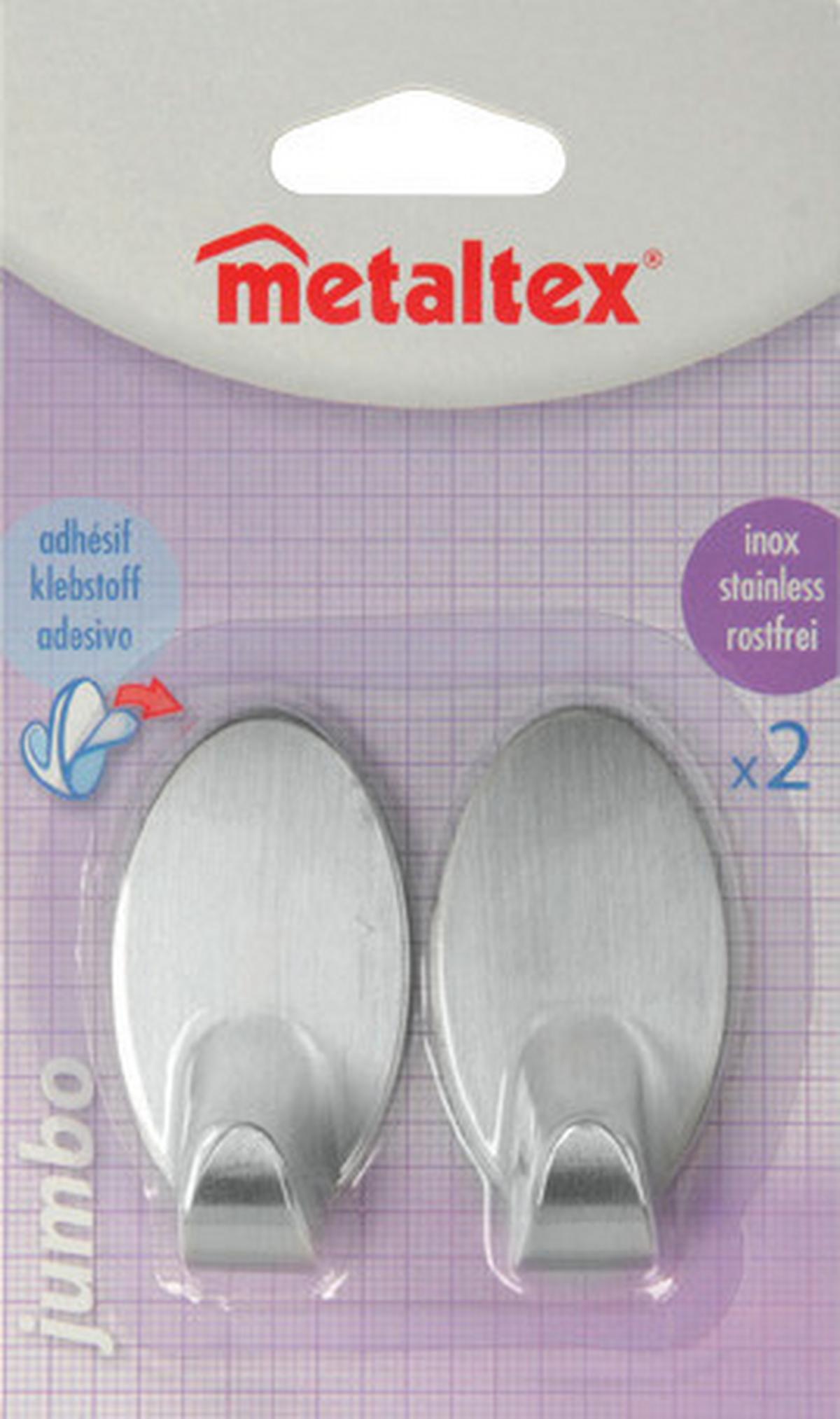 Hafthaken Margot, Chrom B/H/T: ca. 9,4/16/2,7 cm - Edelstahlfarben, Basics, Metall (9,4/16/2,7cm) - Metaltex