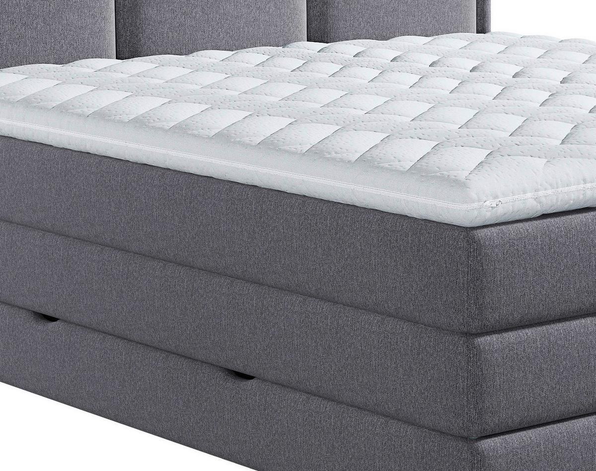Boxspringbett Swing K - Dunkelgrau, Design, Textil (200/220cm) - MID.YOU