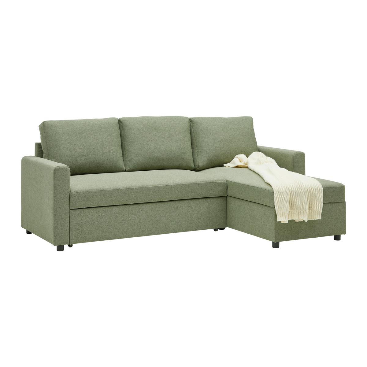 Rohová sedačka VICTORIA, obojstranná, zelená - černá/zelená, Moderní, kov/dřevo (215/82/145cm) - P & B