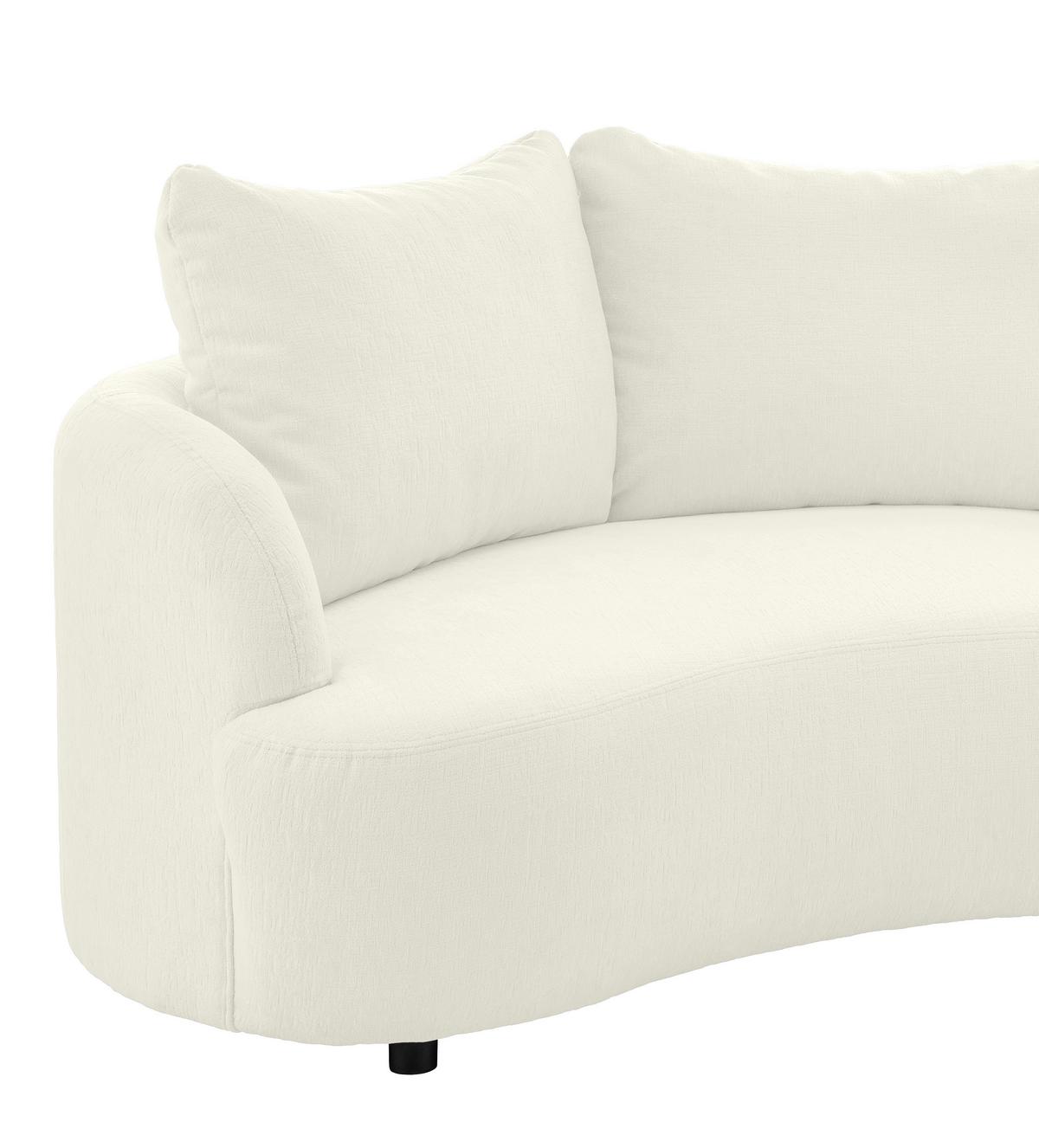 Ecksofa Doppo, Weiß S: 139x250 cm - Schwarz/Weiß, MODERN, Textil (139/250cm) - Livetastic