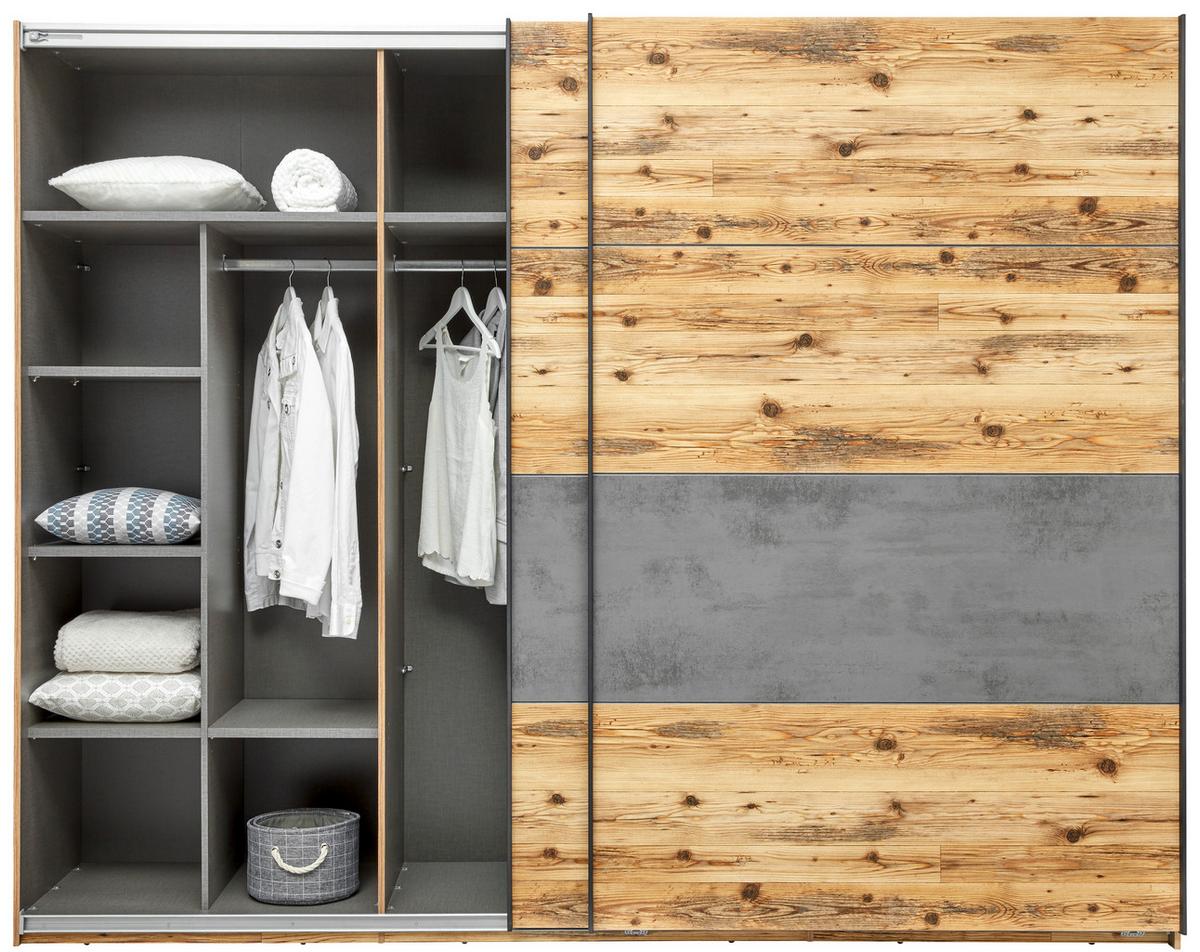 Inneneinteilung Kleiderschrank Alicante Twist Dekor - Grau, Basics, Holzwerkstoff (82,7/158/47,7cm) - Luca Bessoni