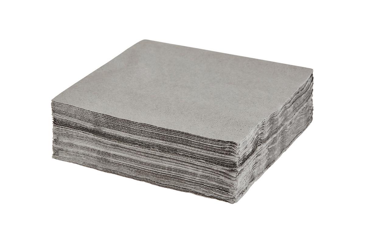 Serviette Lavenia Einfarbig Grau 50 Stk., 33x33 Cm - Grau, MODERN, Papier (33/33cm) - Luca Bessoni