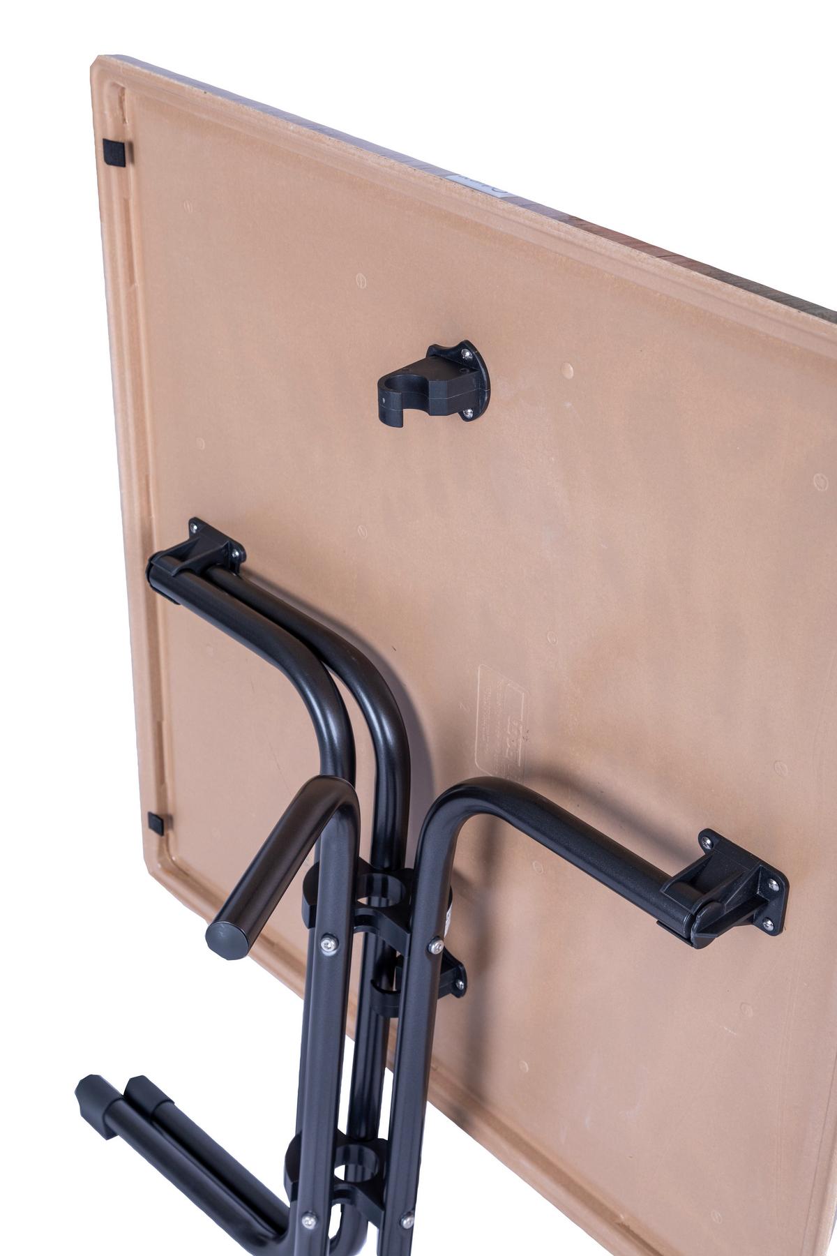 Gartentisch Klappbar Acamp Metall/Holzwerkstoff L: 80 cm - Anthrazit/Beige, Basics, Holzwerkstoff/Metall (80/80/72cm) - Gardenson