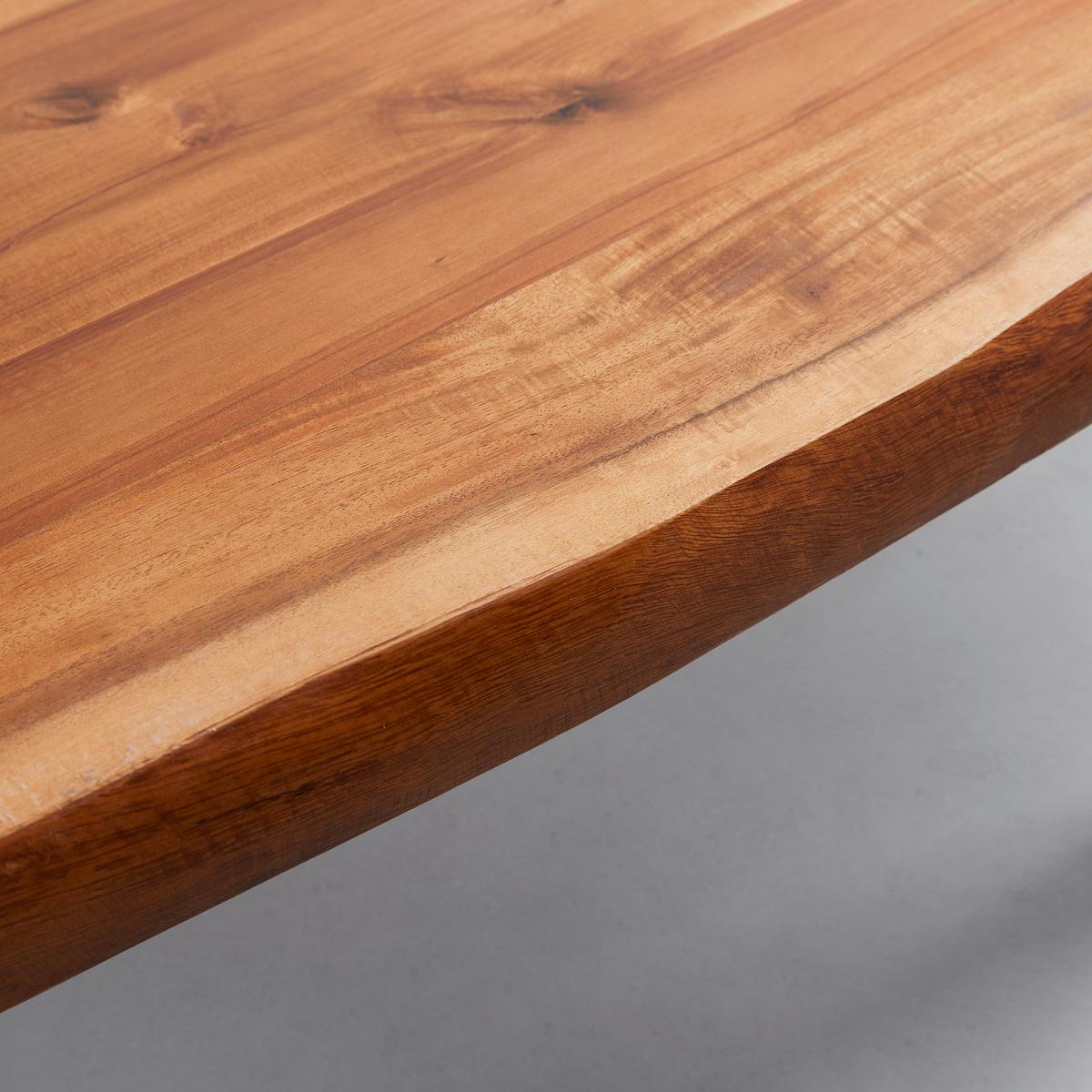 Jedálenský stôl z akácie JASPER 160x90 cm - čierna/farba akácie, Modern, kov/drevo (160/90/75cm) - Bessagi Home