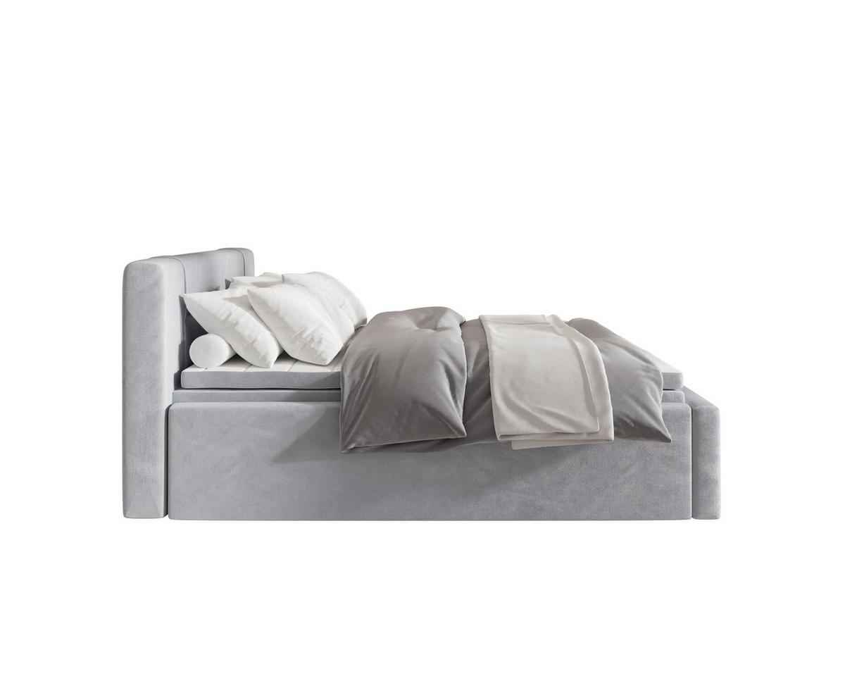 Boxbett Zako 2 Grau LF: 180x200cm - Grau, MODERN, Textil (180/200cm) - MID.YOU