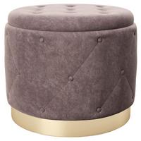 Hocker Liz Textil Rosa Sitz Gepolstert H: 40 Cm - Goldfarben/Rosa, LIFESTYLE, Textil (50/40/50cm) - Playboy