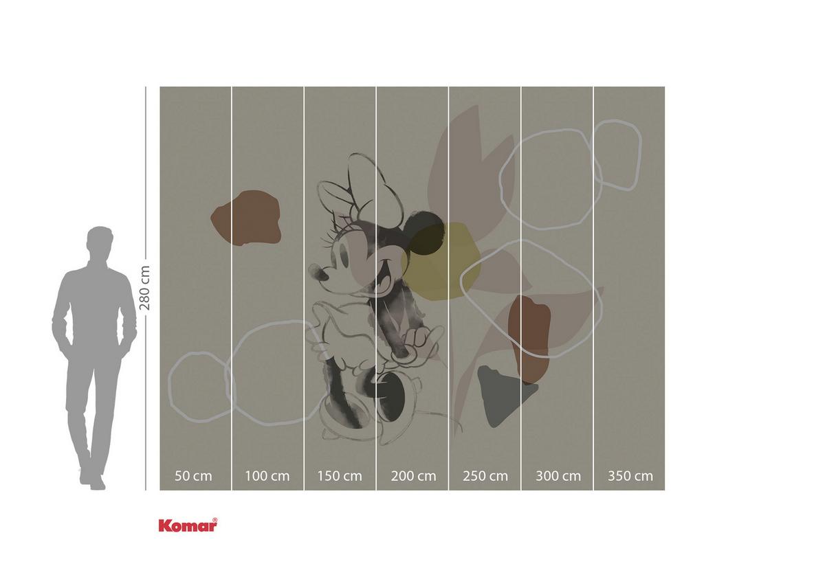 Fototapete Minnie Soft Shapes - Multicolor, Trend, Papier (350/280cm)