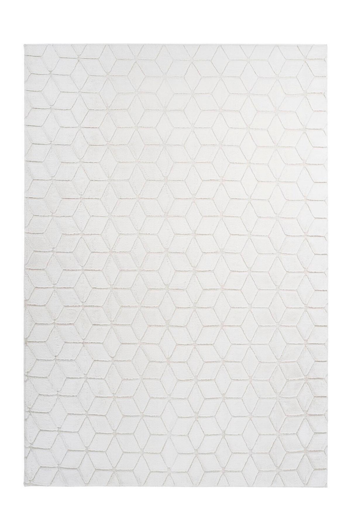 Teppich Creme, Weiß Vivica 125, BxL: 120x160 cm - Creme/Weiß, KONVENTIONELL, Textil (120/160cm)