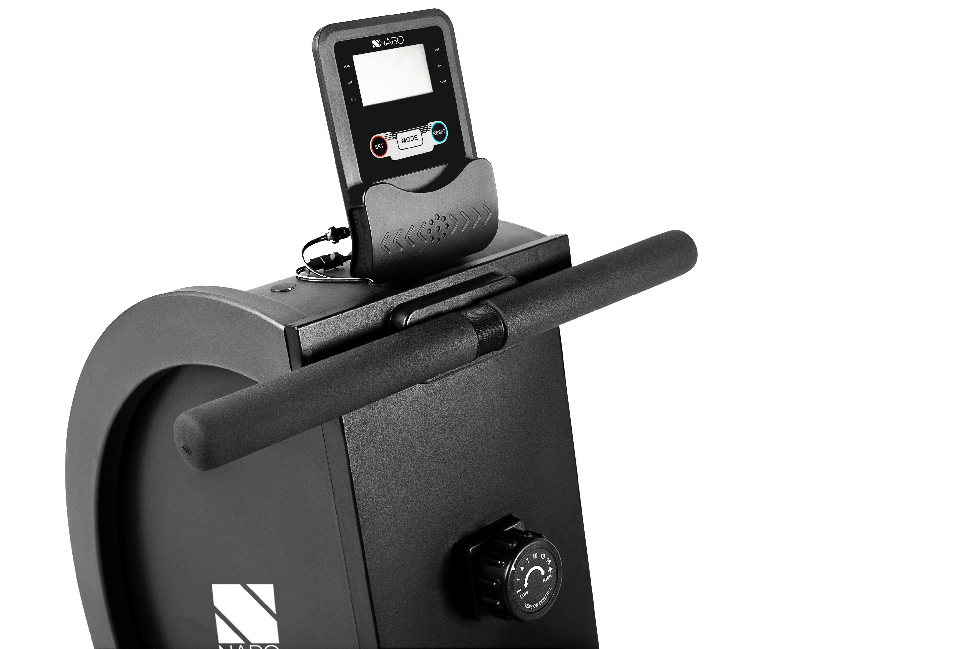 Fitnessgerät Rudergerät NABO Zusammaklappbar Schwarz