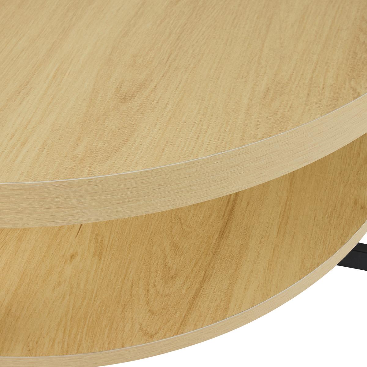 KONFERENČNÍ STOLEK RONDO - černá/dub artisan, Konvenční, kov/kompozitní dřevo (80/80/40cm) - Mömax