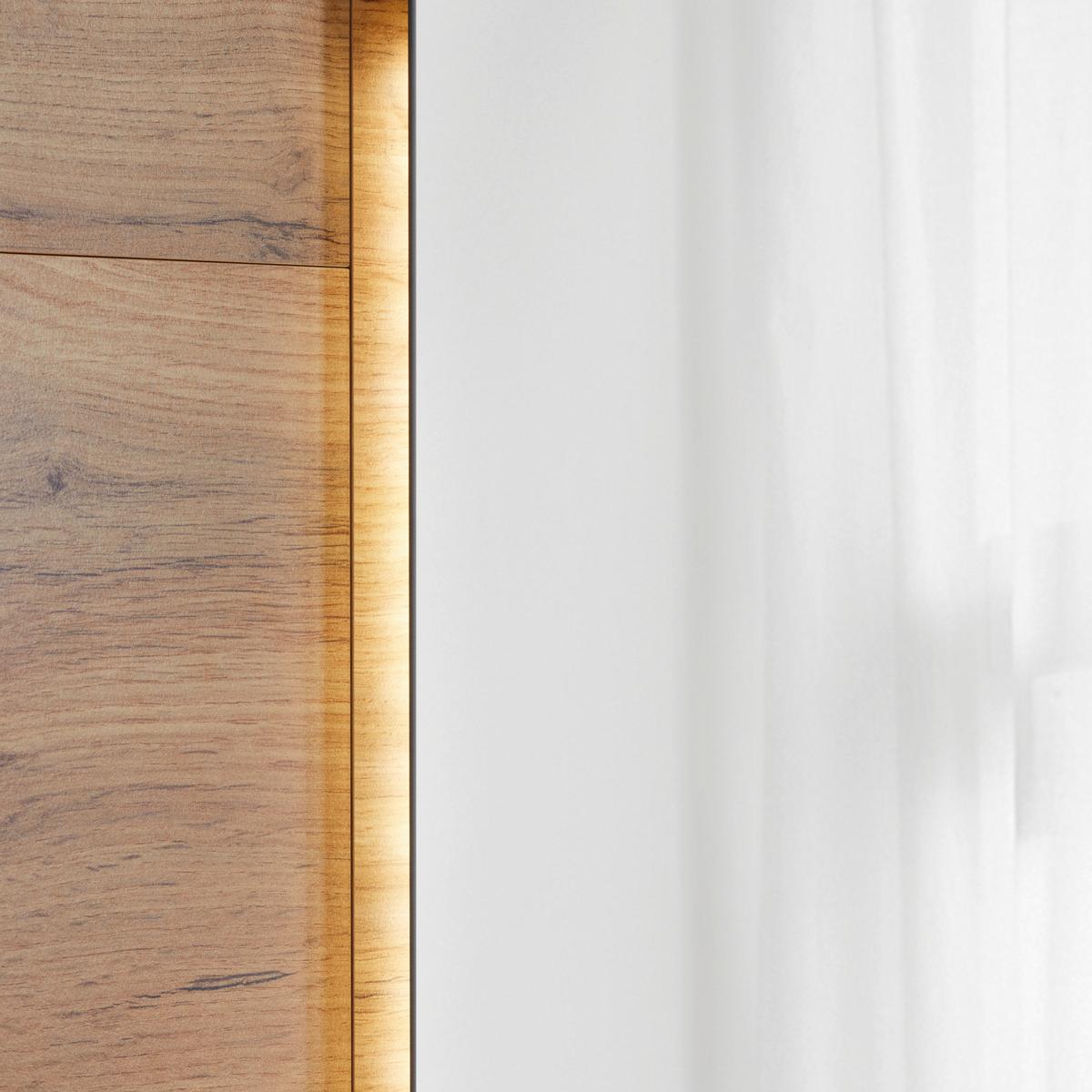 ŠATNÍ PANEL FUNNY M -EXKLUSIV- - barvy dubu/dub wotan, Konvenční, kompozitní dřevo/sklo (126/163/30cm) - Mömax