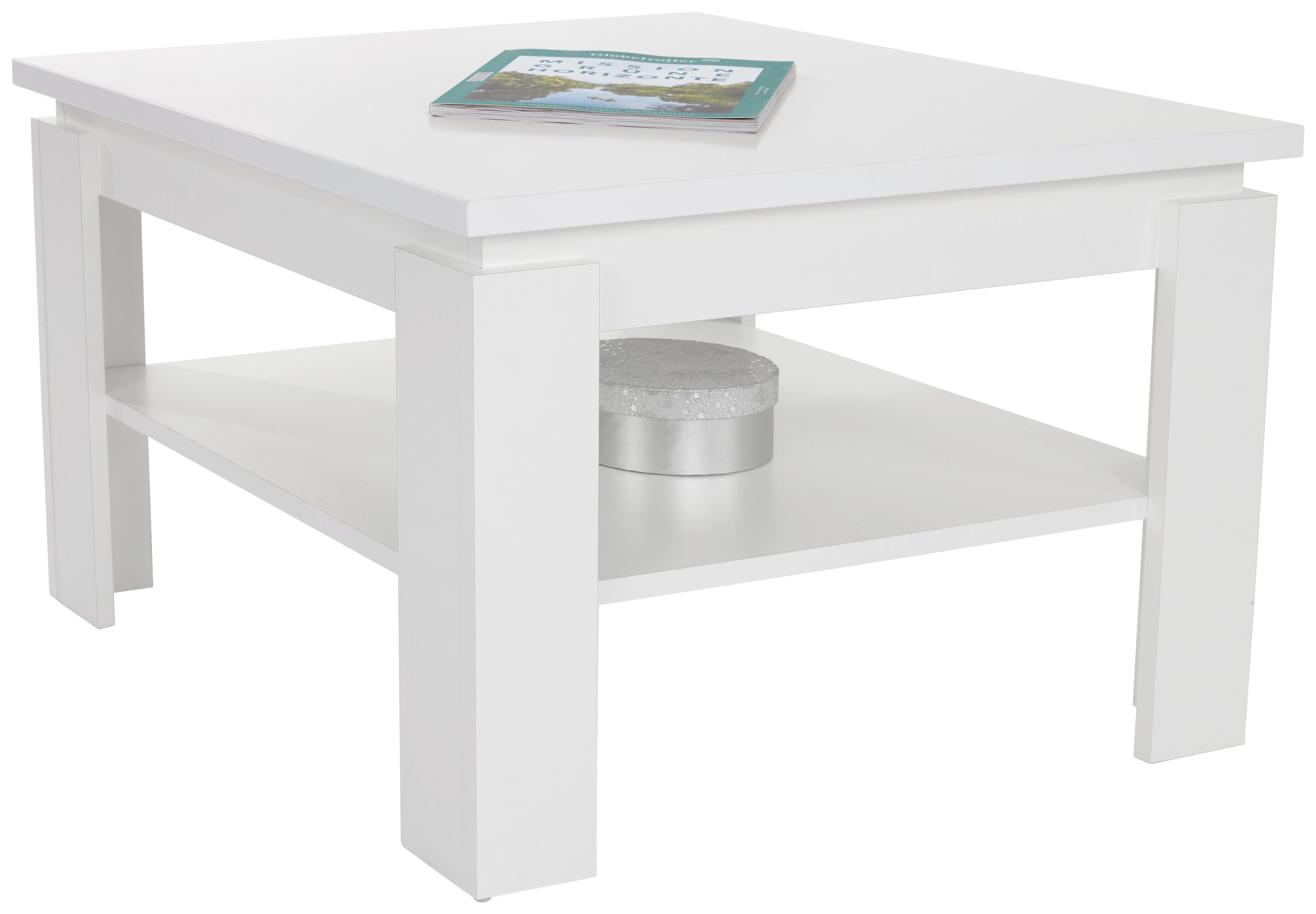 Dohányzóasztal Nizza 1 - Fehér, modern, Faalapú anyag (70/45/70cm)