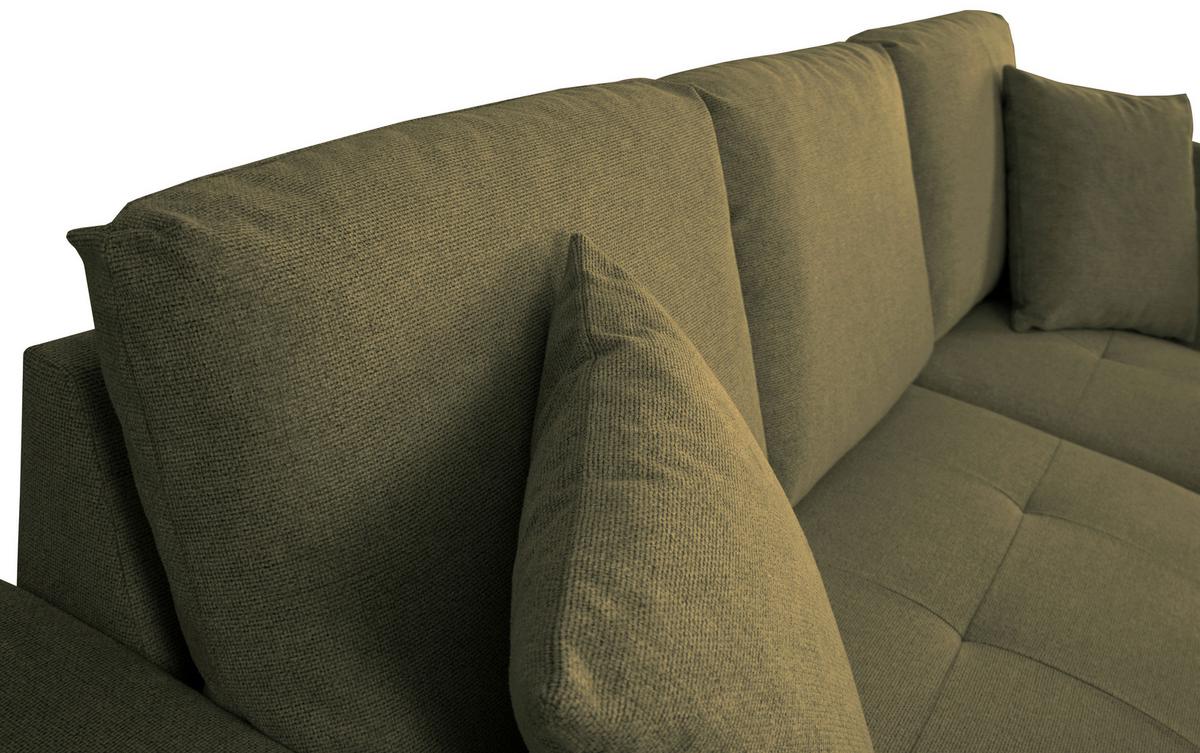 Ecksofa Lukas Olivgrün S: 239x158 Cm - Olivgrün, Trend, Textil (239/158cm)