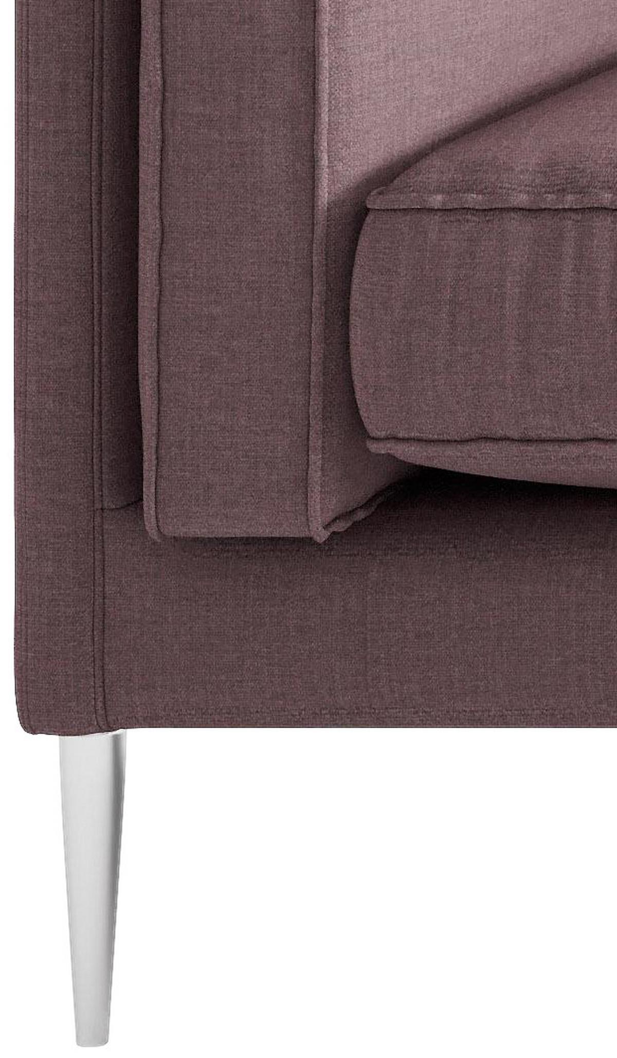 Sitzgarnitur Austin - Edelstahlfarben/Rot, Design, Textil - Livetastic