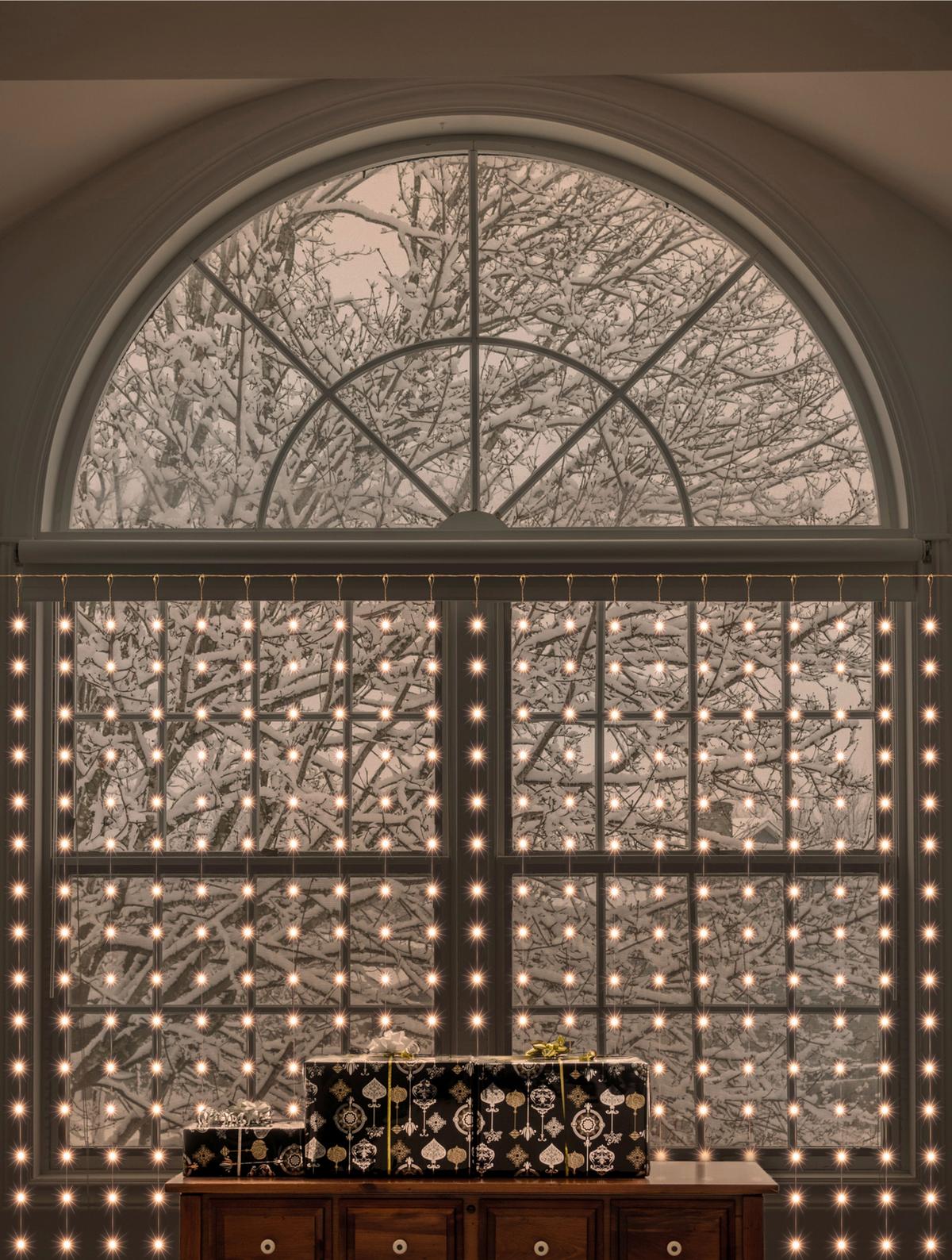 Fényfüggöny Mikró Led-del Kb. 200/200cm - fehér, műanyag/fém (200/200cm) - Best Price