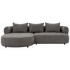 Ecksofa Ferro Anthrazit S: 156x256 cm - Anthrazit/Schwarz, Design, Textil (156/256cm) - Livetastic