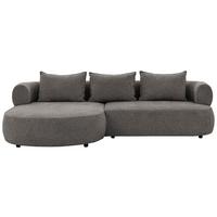 Ecksofa Ferro Anthrazit S: 156x256 cm - Anthrazit/Schwarz, Design, Textil (156/256cm) - Livetastic
