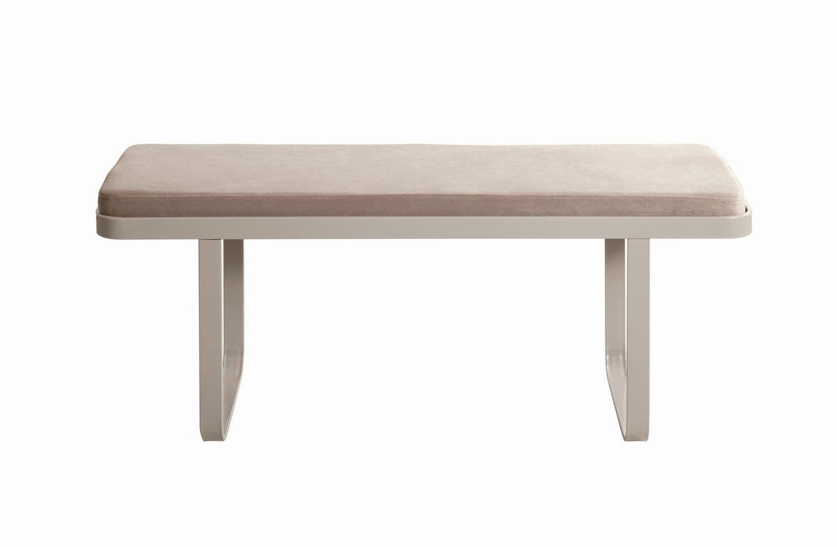 LAVICA DARIO 2 - kašmírová, Konventionell, kov/textil (115/48/36cm)