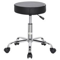 Bürohocker Operator II Schwarz - Chromfarben/Schwarz, MODERN, Kunststoff/Textil (57/45/57cm) - MID.YOU