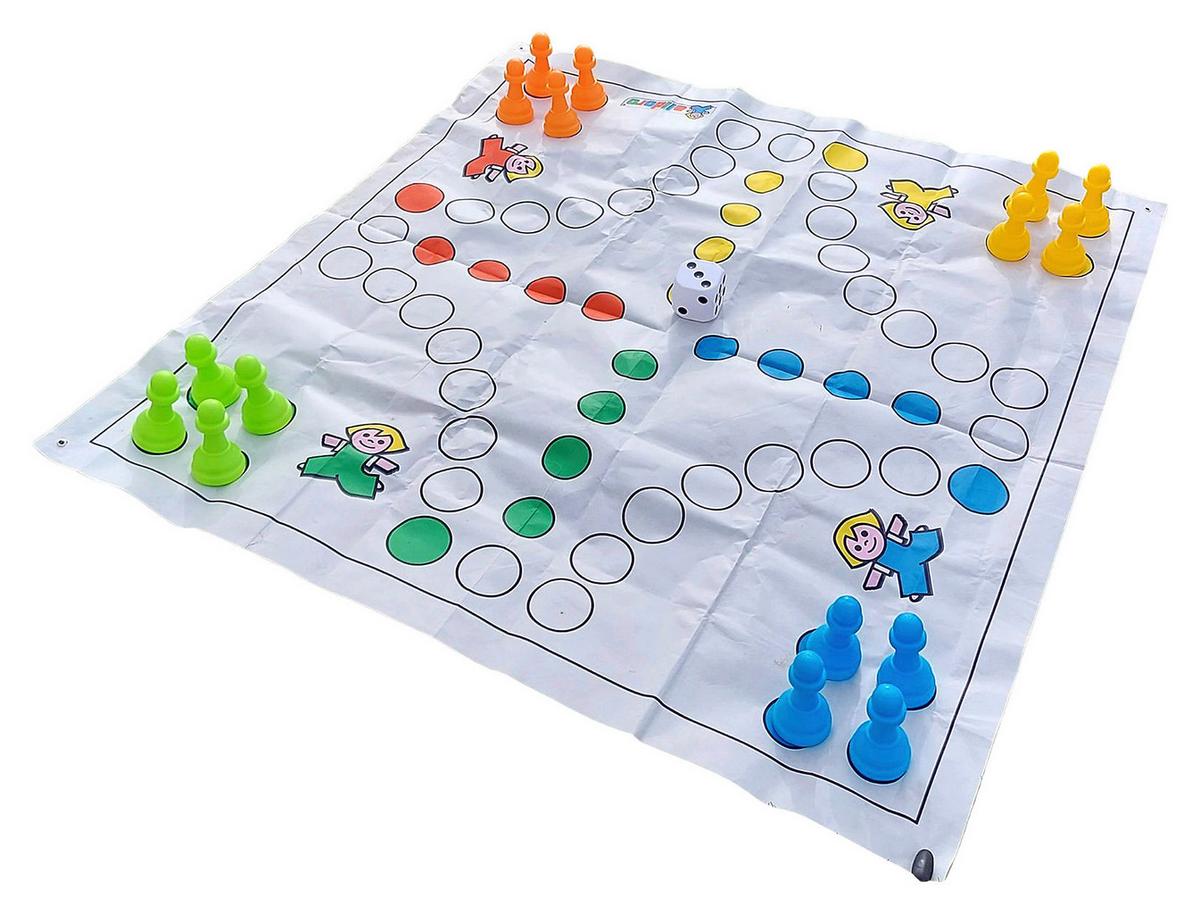 Mensch Ärgere Dich Nicht Xxl 150x150 Cm Indoor/outdoor - Multicolor, KONVENTIONELL, Kunststoff/Textil (150/1/150cm) - Ambia Garden