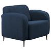Polstersessel mit Armlehnen Marone Blau Teddystoff - Blau/Schwarz, MODERN, Textil (85/76/90cm) - Livetastic