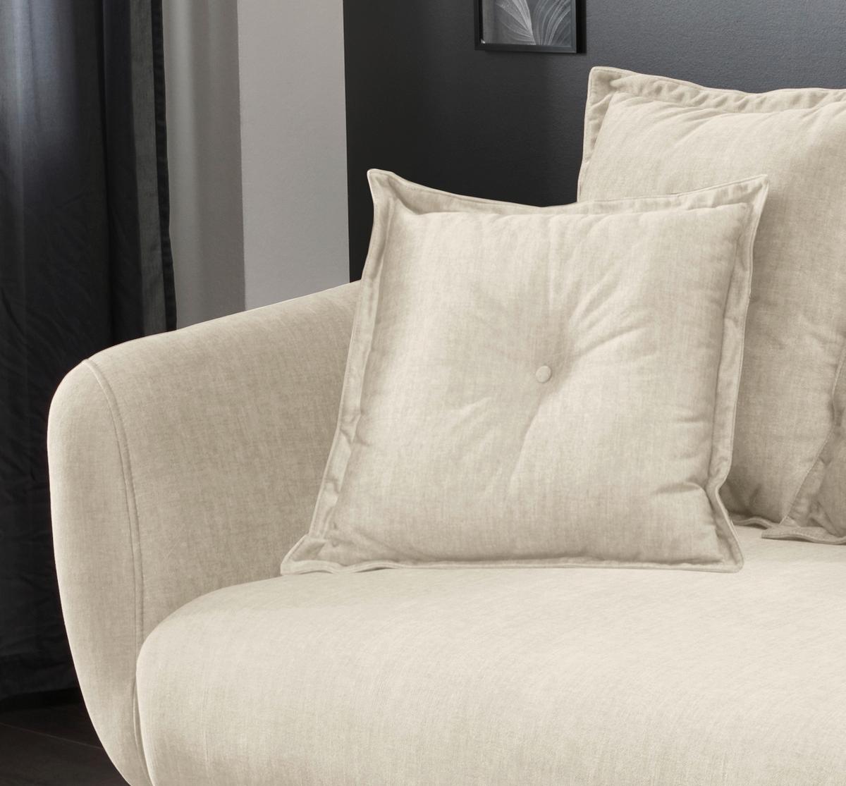 3-Sitzer-Sofa Baggio Beige, Buchefarben, B: 236 cm - Beige/Buchefarben, MODERN, Textil (236/94/103cm) - Livetastic