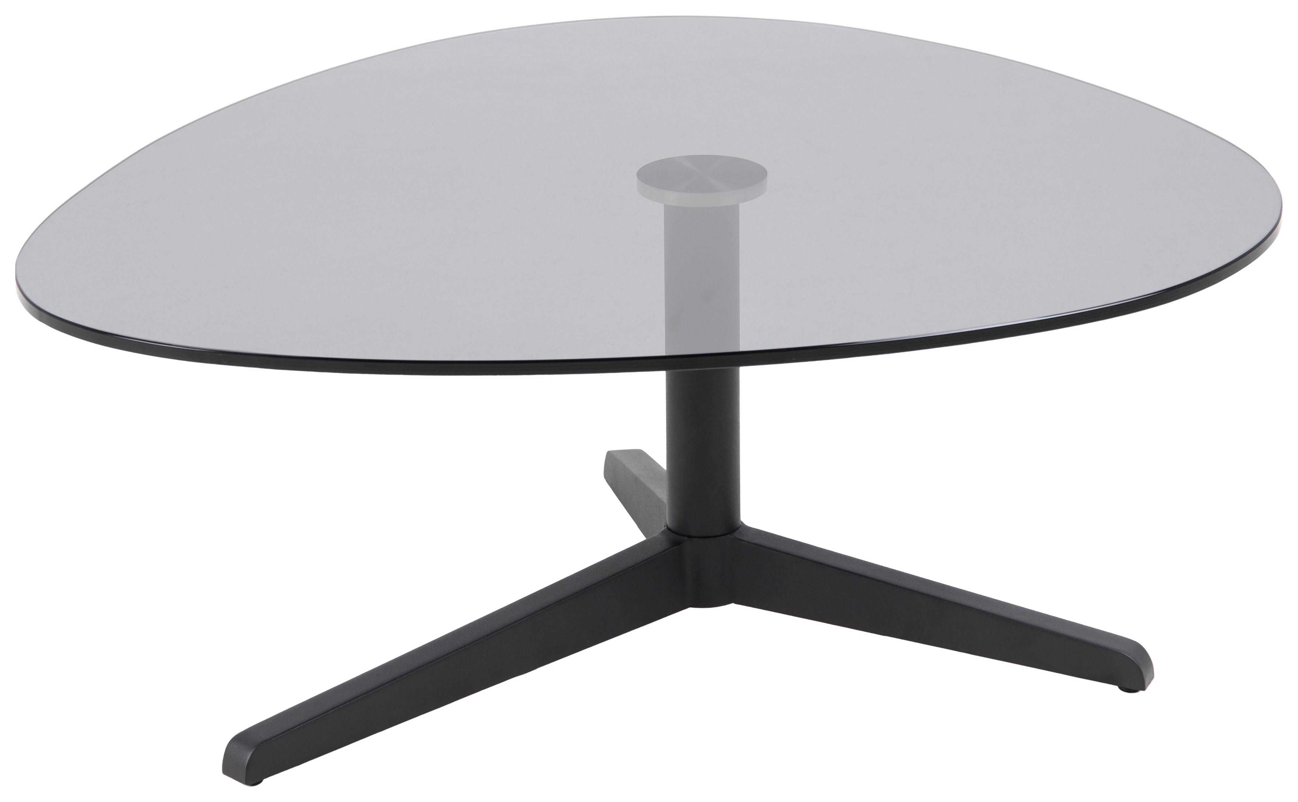 COUCHTISCH BARNSLEY - Schwarz/Grau, Design, Glas/Metall (84/77/34cm) - MID.YOU