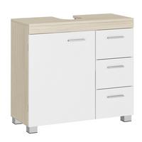 Waschbeckenunterschrank Bbk503k01v1 - Weiß/Grau, Trend, Holzwerkstoff (70/64/30cm) - MID.YOU