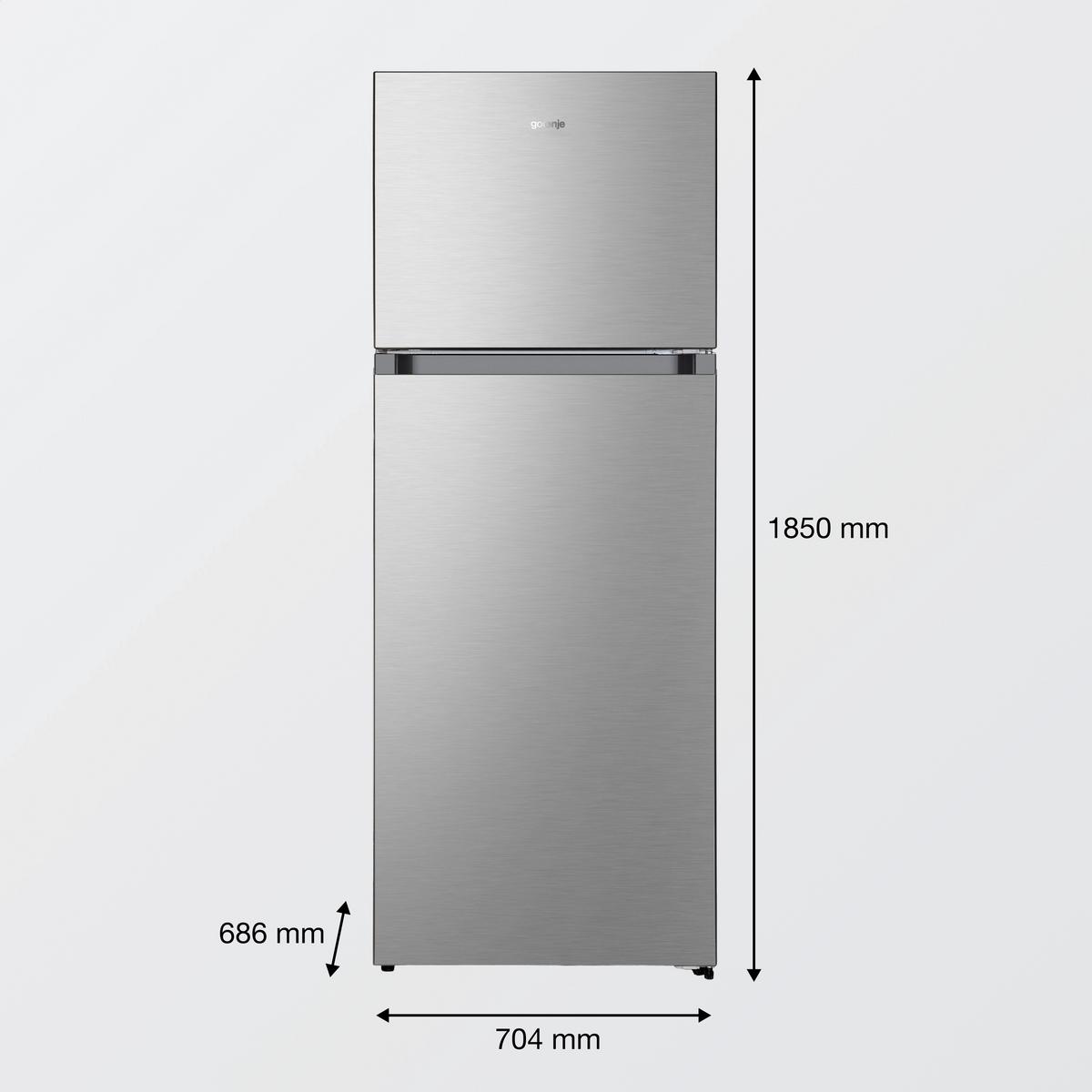 Kühl-Gefrier-Kombination NRF71 8E4S4, EEKL: E - Edelstahlfarben, Basics, Glas/Kunststoff (70,4cm) - Gorenje