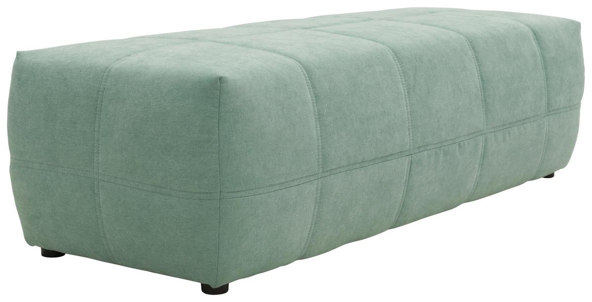 Hocker Brandon Mintgrün Sitz Gepolstert H: 60 cm - Schwarz/Mintgrün, Design, Textil (150/60/40cm) - MID.YOU