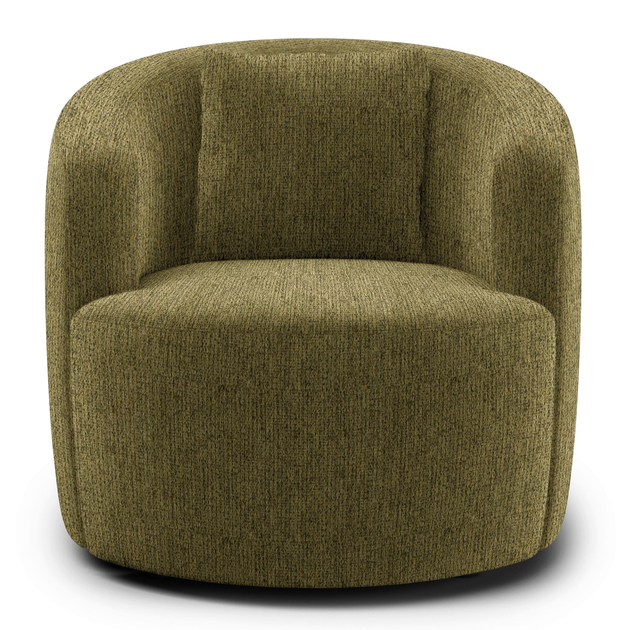 Polstersessel Pina Olivgrün Chenille - Schwarz/Olivgrün, Design, Textil (81/74/81cm) - Livetastic