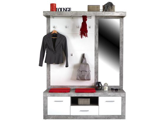 Garderobe Malta in Betonoptik - Weiß/Grau, MODERN, Holzwerkstoff (145/197/36cm) Garderobe Malta in Betonoptik - Weiß/Grau, MODERN, Holzwerkstoff (145/197/36cm)