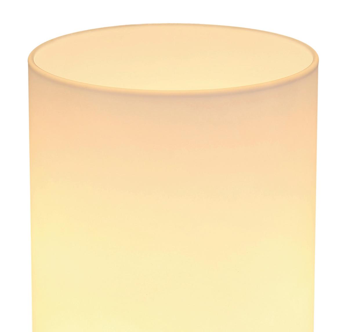Led-tischlampe Cycli Dimmbar Opal - Opal/Nickelfarben, Basics, Glas/Metall (11/24cm) - Globo