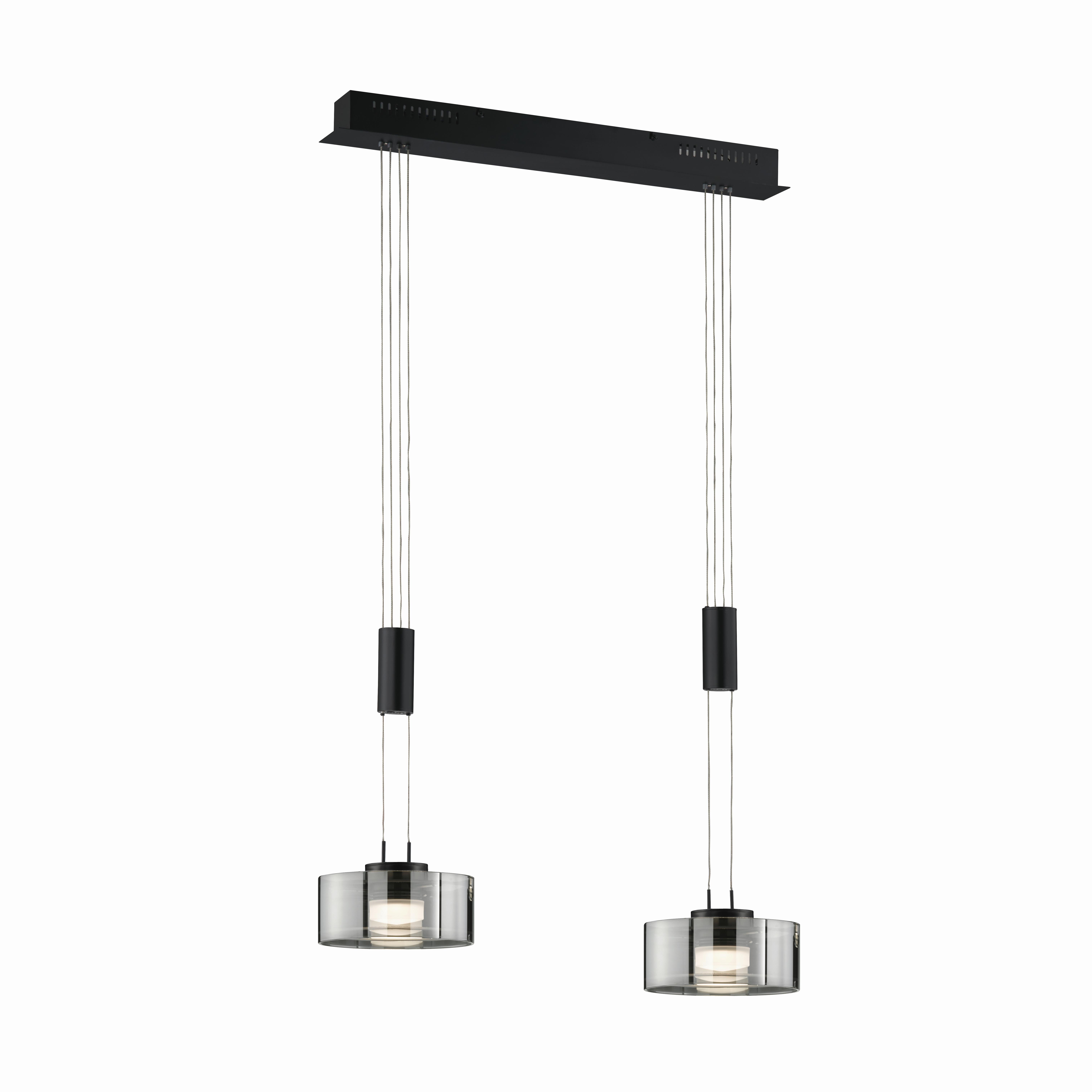 LED-Pendelleuchte 61095 Lavin - Design, Glas/Metall (64/20/160cm) - Fischer & Honsel
