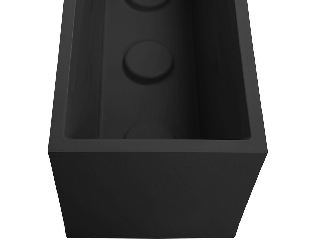 Pflanztopf Basalt Kunststoff Betonoptik Anthrazit - Anthrazit, Basics, Kunststoff (100/43/40cm)