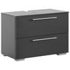 Waschbeckenunterschrank Carlos B: 80,2 Cm Anthrazit - Anthrazit/Silberfarben, KONVENTIONELL, Holzwerkstoff (80,2/59,1/35cm) - MID.YOU