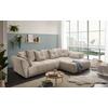 Ecksofa Riska Taupe S: 330x197 Cm - Taupe/Schwarz, KONVENTIONELL, Textil (330/197cm) - MID.YOU