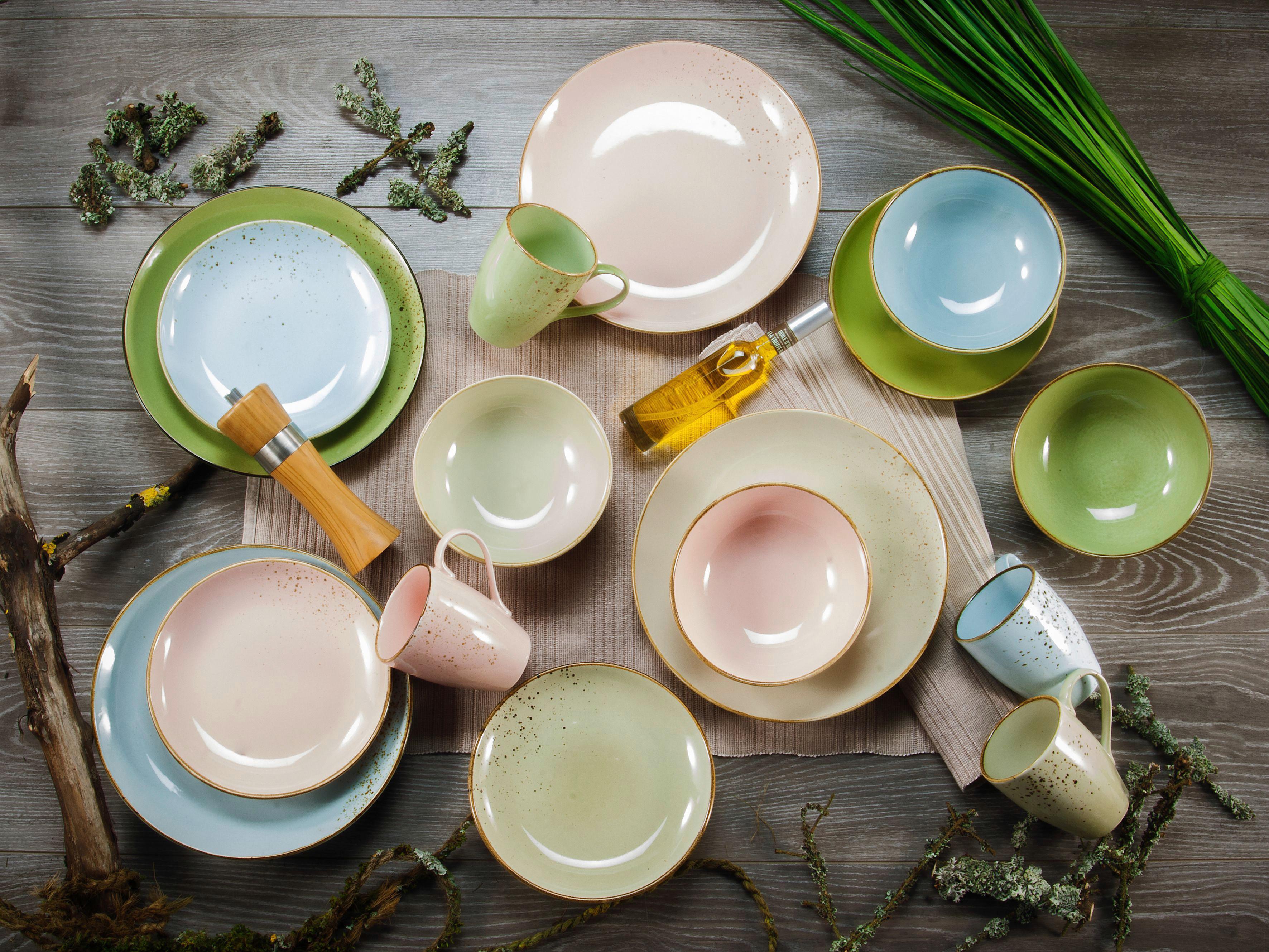 Speisetellerset Nature Collection 6--Teilig - Hellrosa, Trend, Keramik (27cm) - Creatable