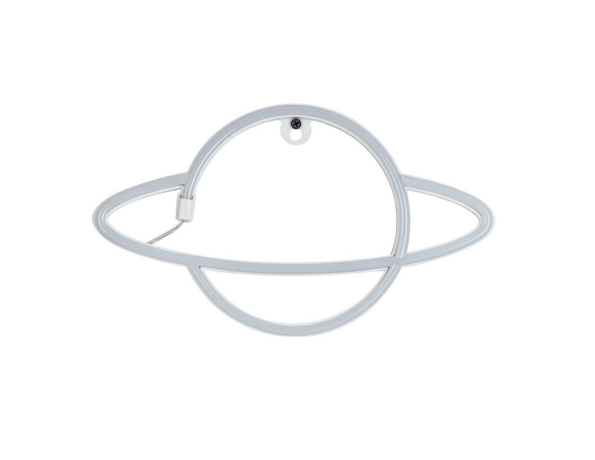 DEKORAČNÉ LED SVIETIDLO PLANETI - biela/ružová, Konventionell, plast (29,3/17,5/1,7cm) - Mömax