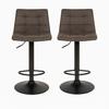 Barhocker-set Middelfart Dunkelgrau B: 43 Cm - Dunkelgrau/Schwarz, MODERN, Textil/Metall (43/88-108/45cm) - MID.YOU
