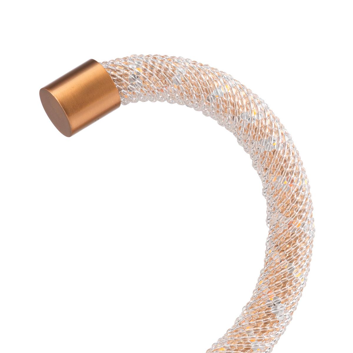 LED-Tischleuchte Clotilde Goldfarben L: 20 cm 15w - Beige/Goldfarben, Design, Glas/Kunststoff (20/20/30cm)