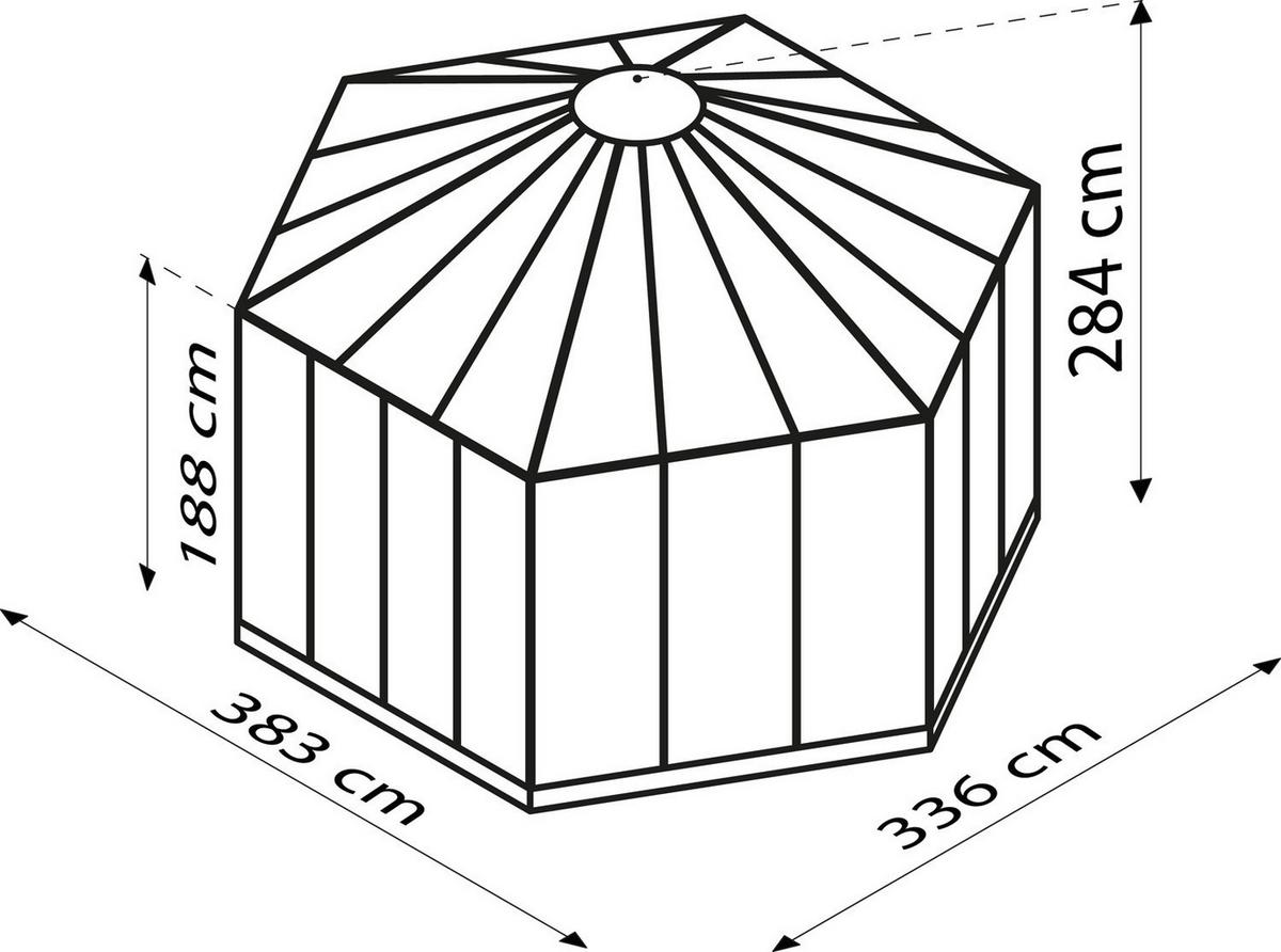 Vogelvoliere Circus 9000 9 M2 - Schwarz, Basics, Metall (383,3/187,5/336cm)