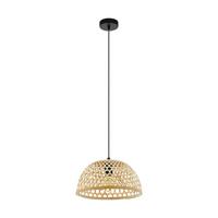 Hängeleuchte 43253* Claverdon - Schwarz/Naturfarben, Natur, Holz/Metall (37/110cm) - Eglo