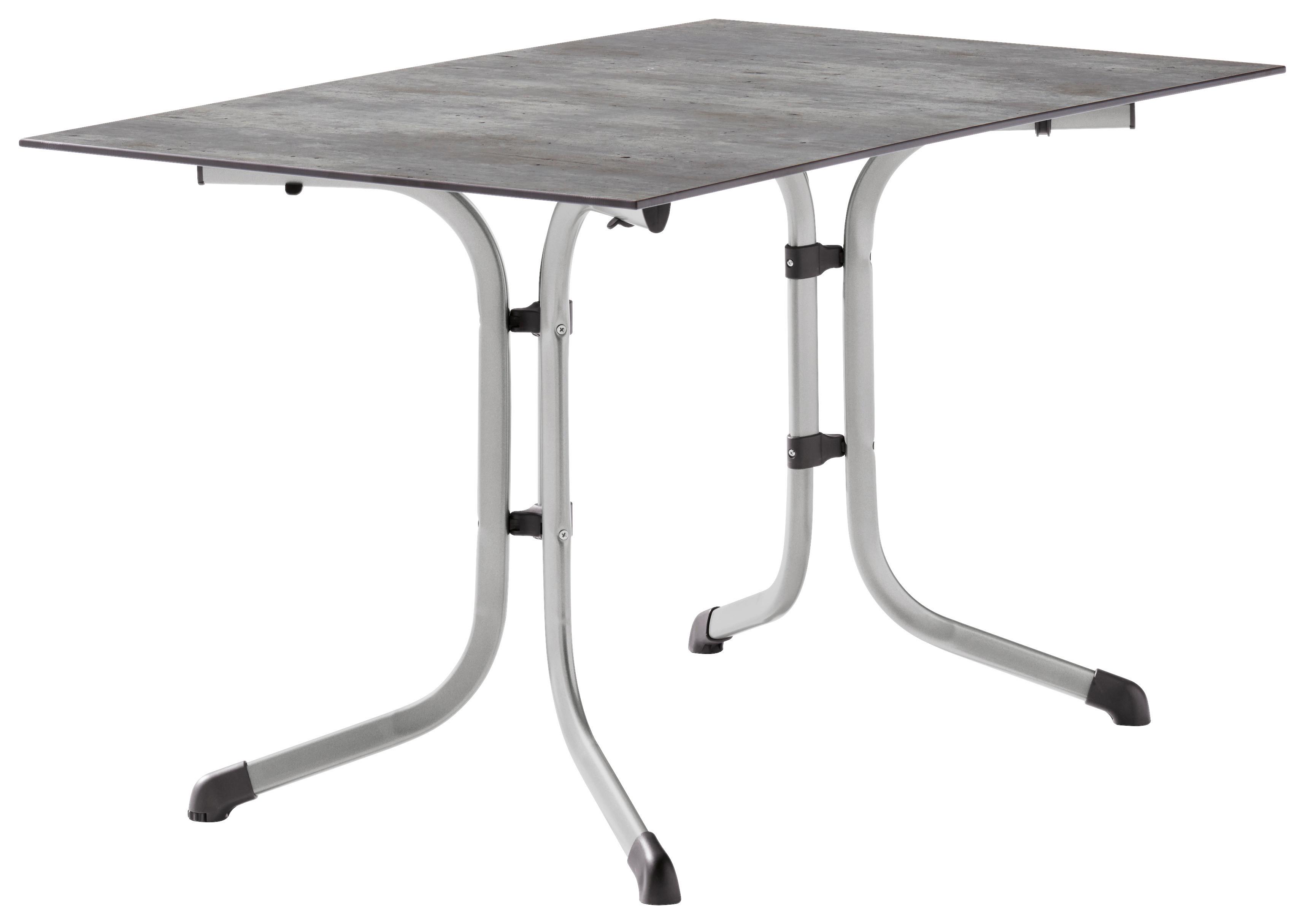 Gartentisch Klappbar Holzwerkstoff/Metall L120 cm - Hellgrau/Graphitfarben, MODERN, Holzwerkstoff/Metall (120/80/73cm) - Sieger