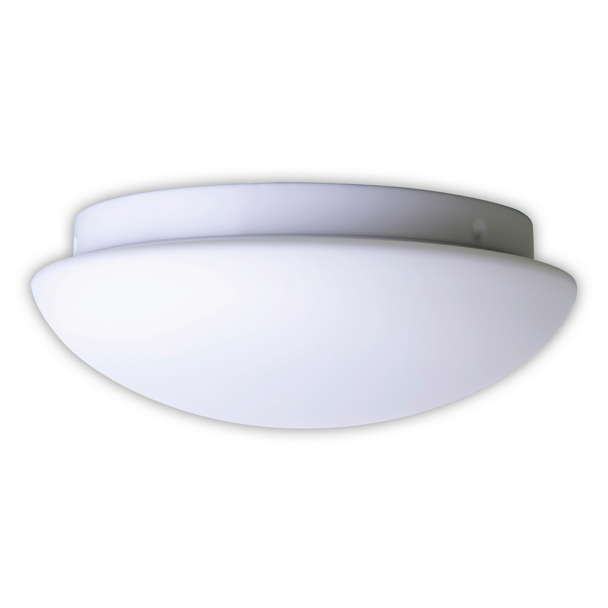 Led-deckenleuchte Ø 25,5 Cm Rund - Weiß, Basics, Glas/Metall (25,5/10cm) - Näve