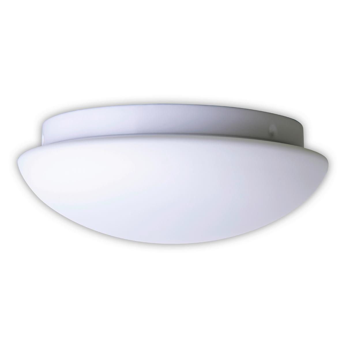 LED-Deckenleuchte Ø 25,5 cm Rund - Weiß, Basics, Glas/Metall (25,5/10cm) - Näve